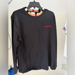 Burberry men’s long sleeve icon tee shirt size medium